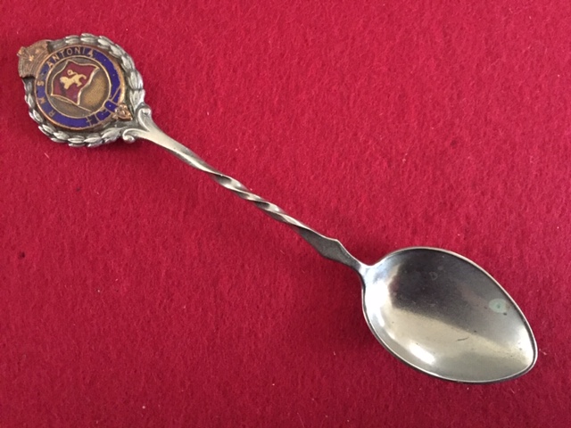 SOUVENIR SPOON FROM THE CUNARD LINE VESSEL THE RMS ANTONIA