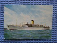USED POSTCARD FROM THE LINER THE ARCADIA