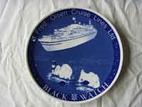 COMMEMORATIVE PLATE FROM THE FRED OLSEN CRUISE LINES LIMITED