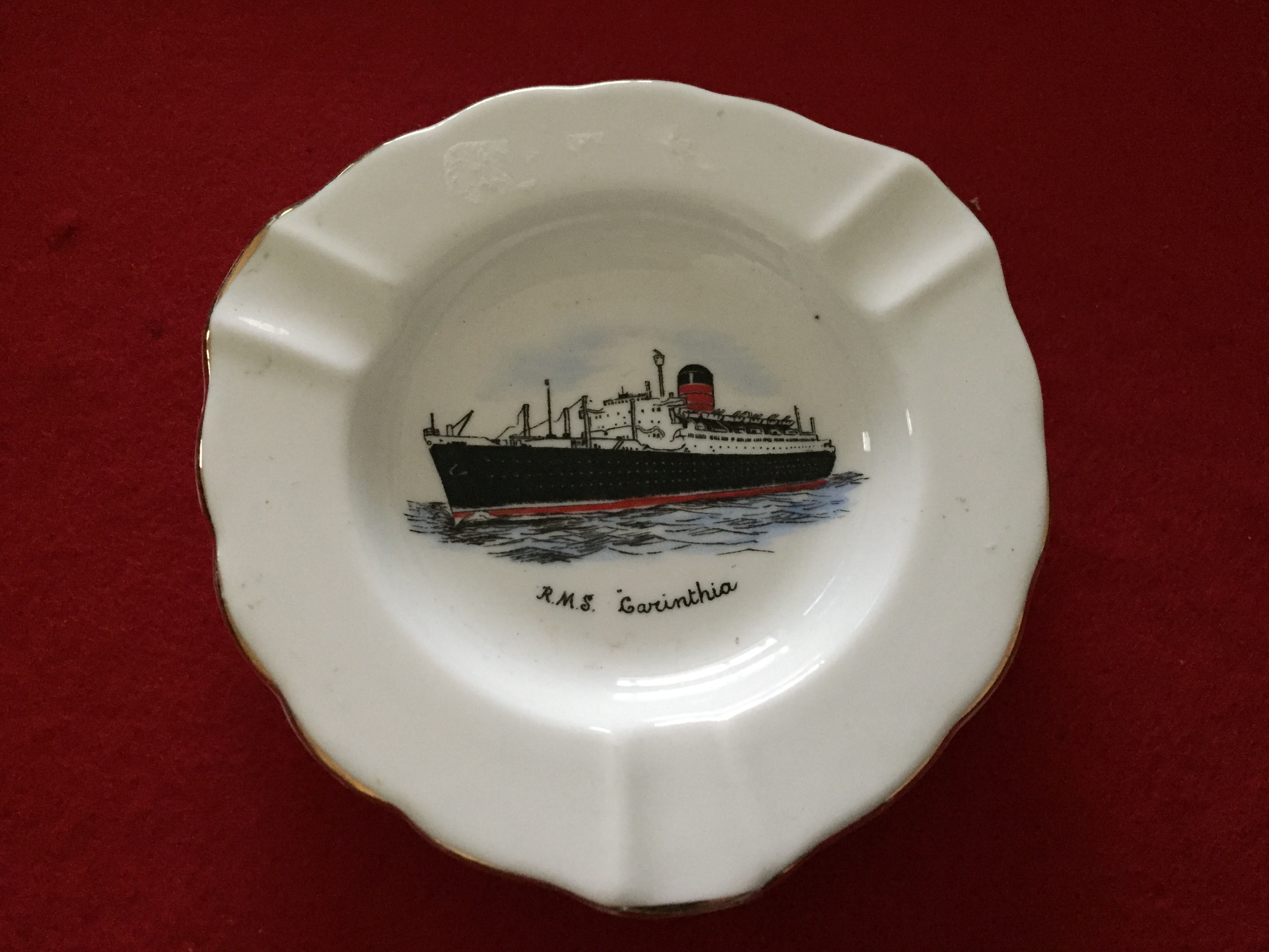 SOUVENIR DISH FROM THE RMS CARINTHIA        