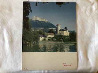 DINNER MENU FROM THE CUNARD LINE VESSEL THE CARINTHIA DATED 1957