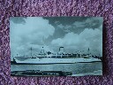 B/W POSTCARD OF THE P&O LINE VESSEL THE CHUSAN