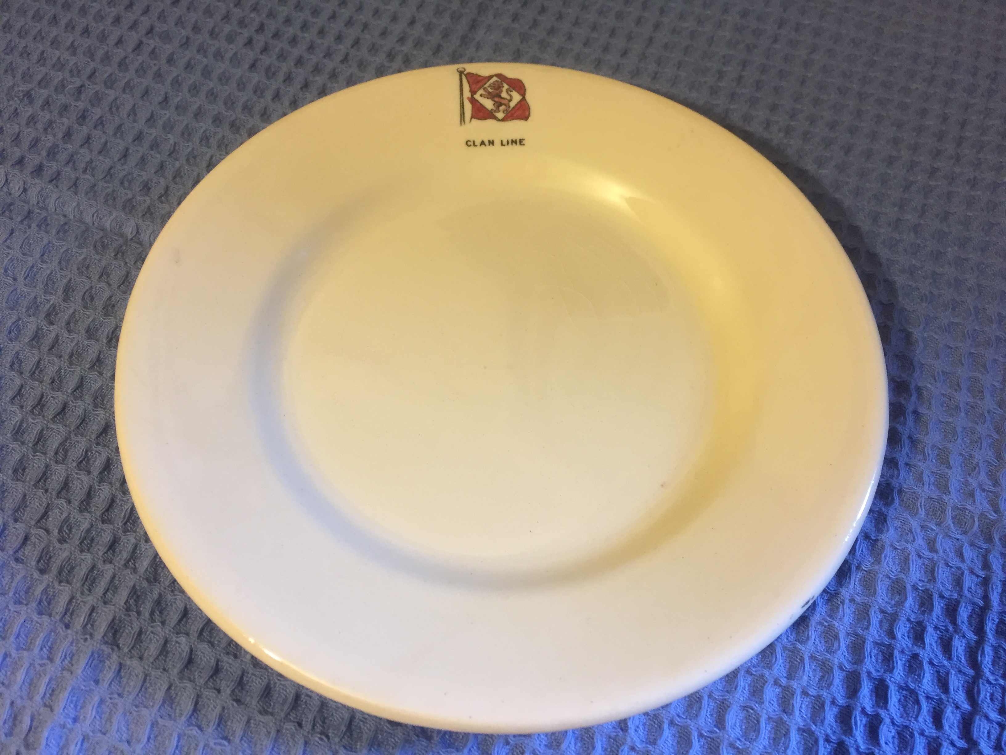 RARE DINING PLATE FROM THE CLAN LINE SHIPPING COMPANY