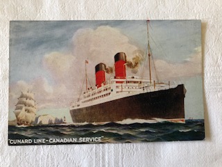 EARLY POSTCARD FROM THE CUNARD LINE CANADIAN SERVICE
