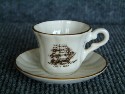 UNUSUAL MINI CUP & SAUCER SOUVENIR FROM THE CUTTY SARK