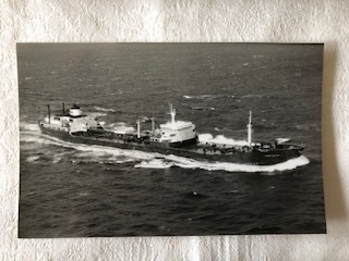 POSTCARD SIZE PHOTOGRAPH OF THE ESSO COMPANY VESSEL THE ALSACE 