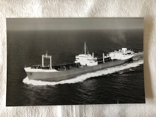 POSTCARD SIZE PHOTOGRAPH OF THE ESSO COMPANY VESSEL THE ARHUS