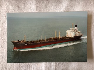 POSTCARD SIZE PHOTOGRAPH OF THE ESSO COMPANY VESSEL THE PORT DICKSON