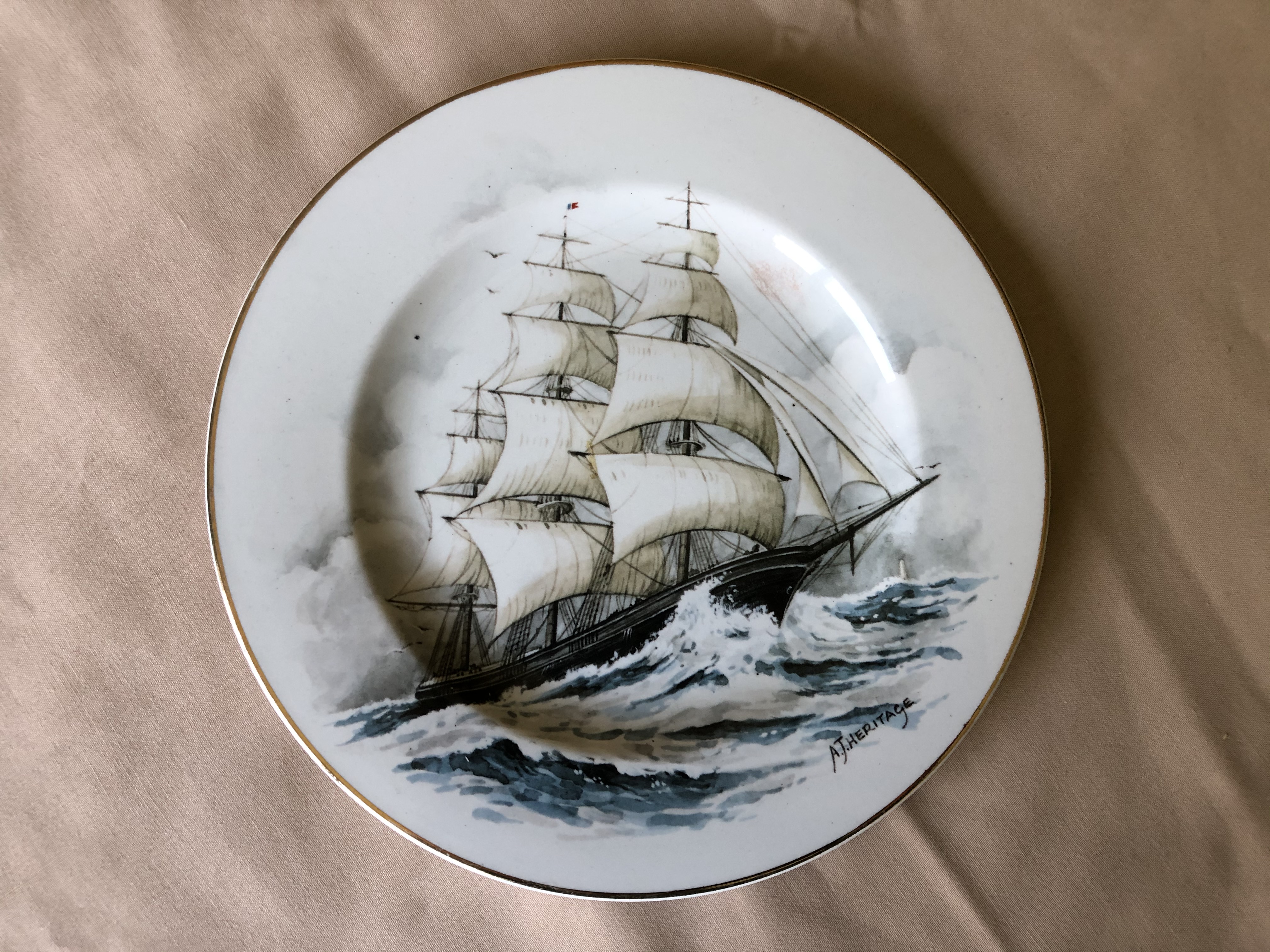 DISPLAY PLATE OF THE OLD SEA GOING VESSEL THE FYING CLOUD