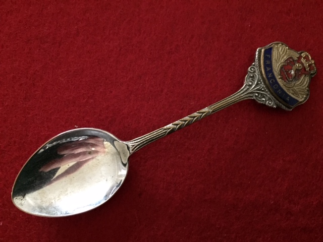 SOUVENIR SPOON FROM THE CUNARD LINE VESSEL THE RMS FRANCONIA   