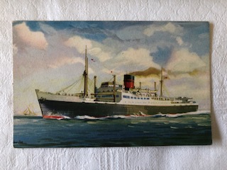 POSTCARD FROM THE RMS NEWFOUNDLAND FROM THE FURNESS WARREN LINE