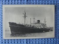 B/W POSTCARD OF THE VESSEL THE INDUS