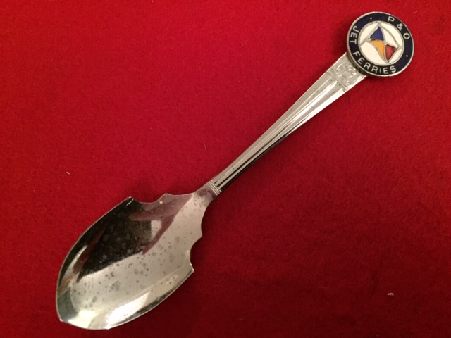 SOUVENIR SPOON FROM THE P&O LINE JET FERRIES COMPANY   