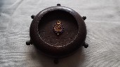 SOUVINER WOODEN DISH FROM THE CUNARD LINE VESSEL THE RMS LACONIA