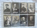 SET OF 8 OGDEN'S GUINEA GOLD CIGARETTES SHOWING MARITIME MILITARY LEADERS FROM EARLY 1900's