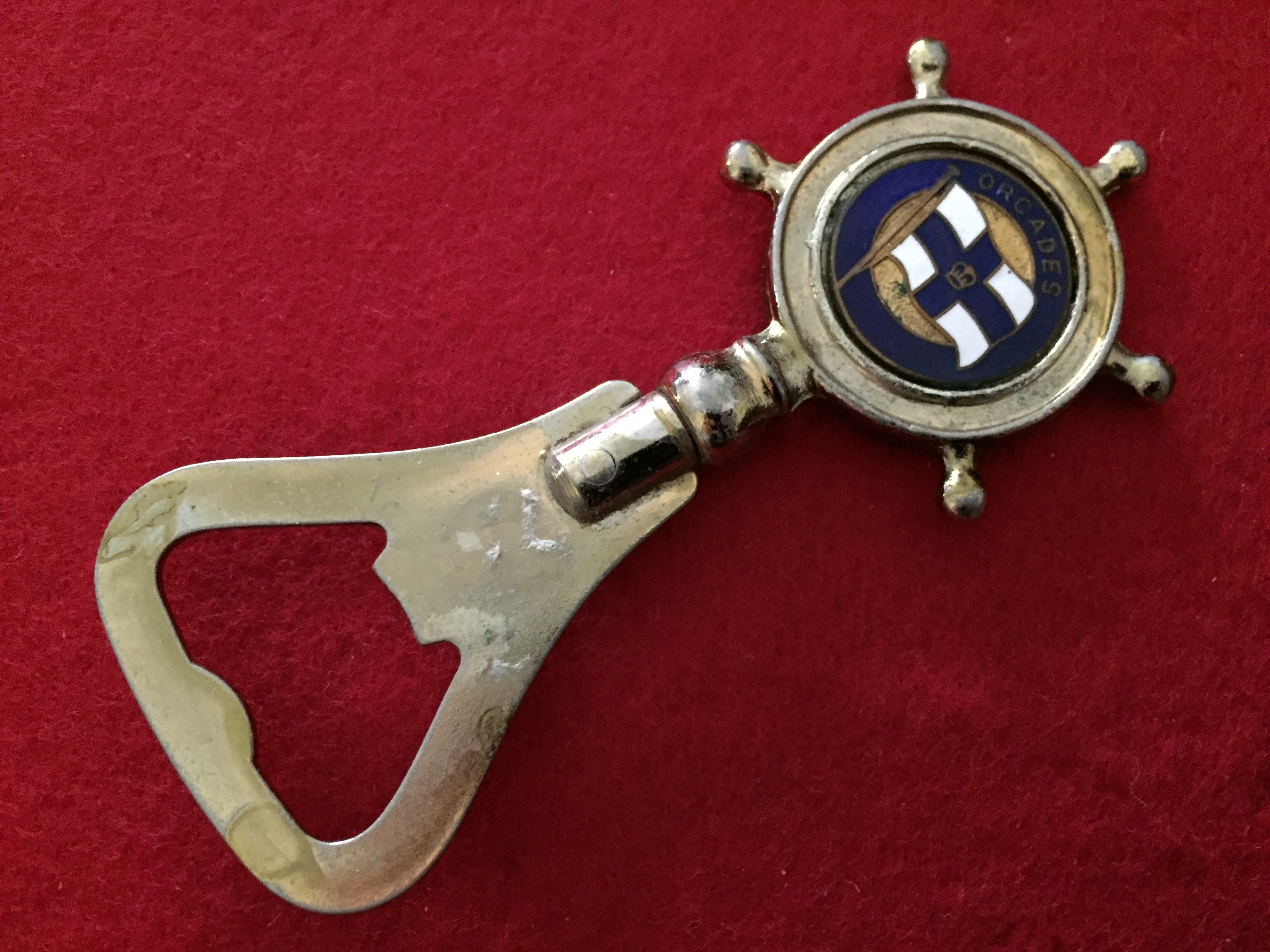 SOUVENIR BOTTLE OPENER FROM THE ORIENT LINE VESSEL THE ORCADES