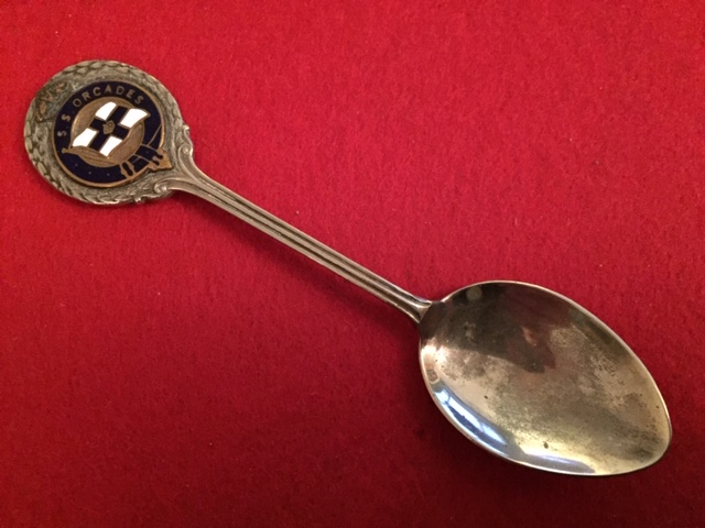 SOUVENIR SPOON FROM THE VESSEL THE SS ORCADES