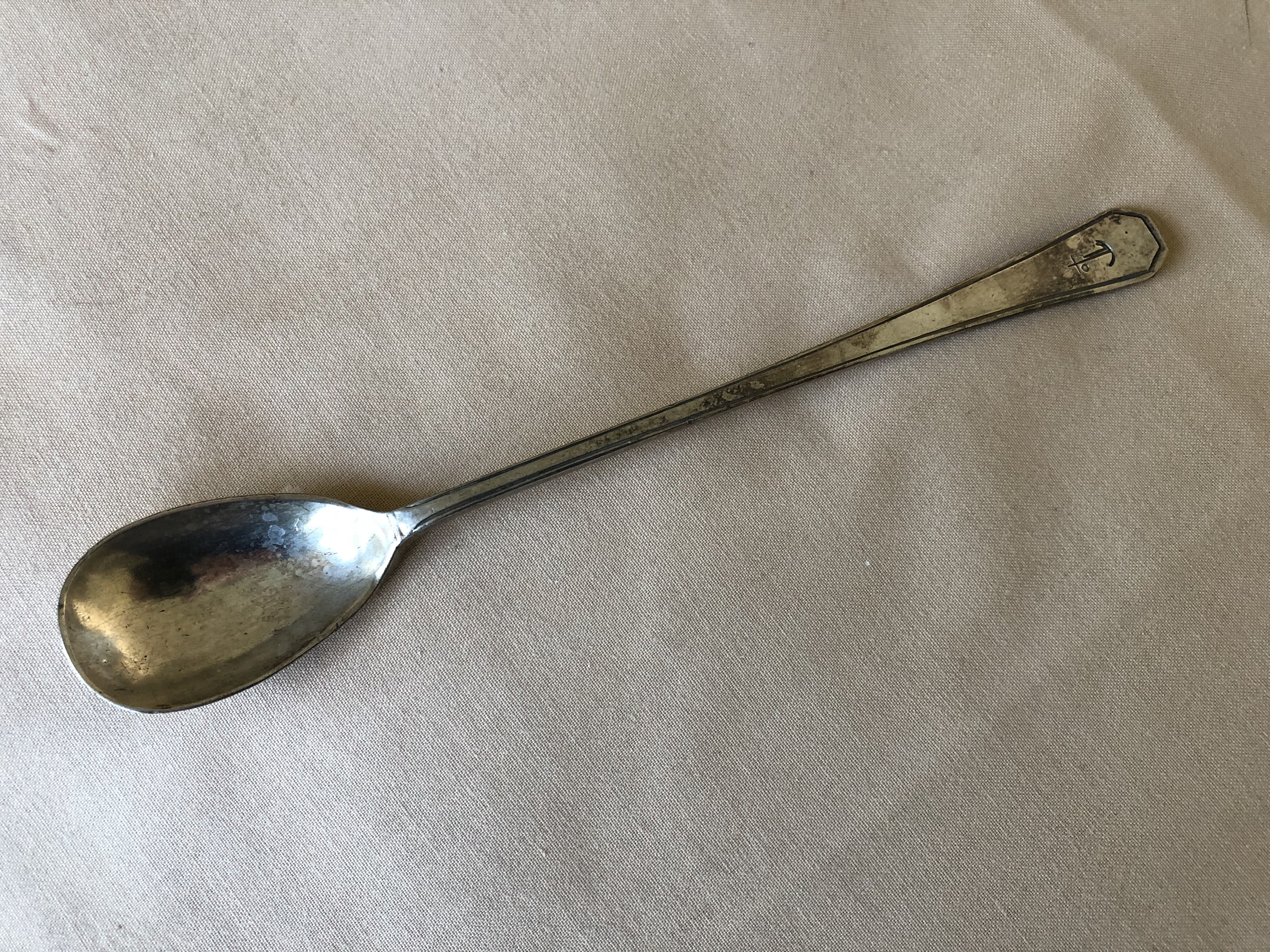 SILVER PLATED DINING LONG SPOON FROM THE ORIENT LINE