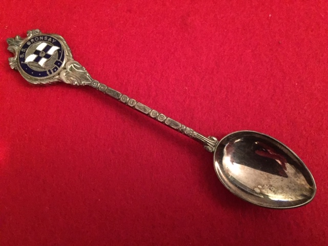 SOUVENIR SPOON FROM THE P&O LINE VESSEL THE SS ORONSAY
