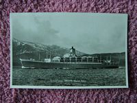 ORIGINAL B/W POSTCARD OF THE ORIENT LINE VESSEL THE ORSOVA