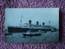 ORIGINAL B/W PHOTOGRAPH OF THE CUNARD LINE VESSEL THE RMS QUEEN MARY