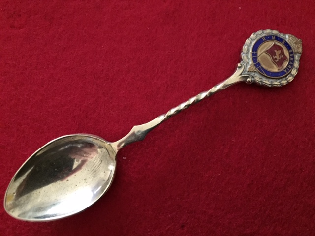 VERY RARE SOUVENIR SPOON FROM THE CUNARD LINE VESSEL THE SAMARIA 