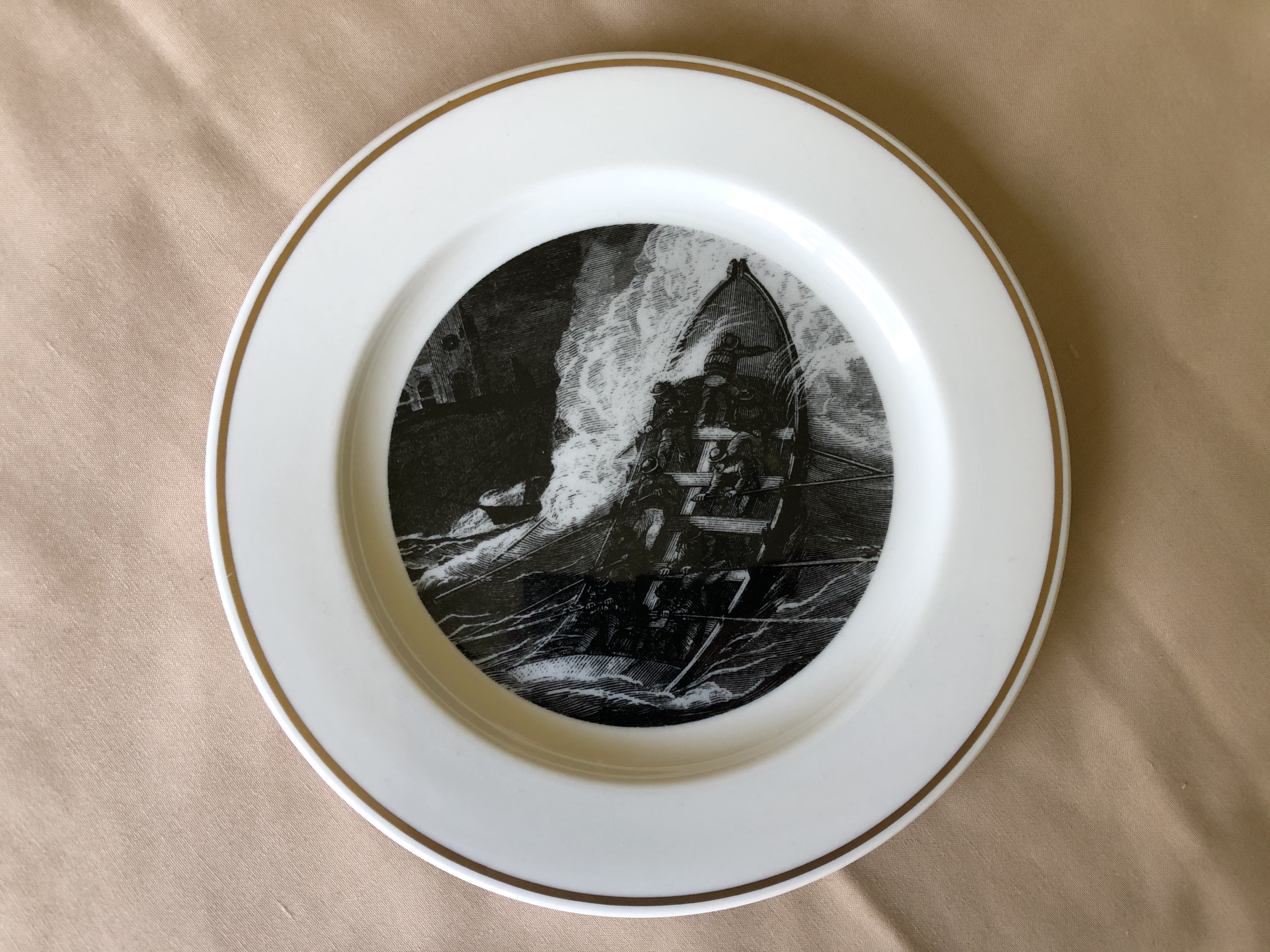 MARITIME THEME CHINA DISPLAY PLATE