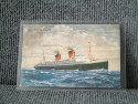 POSTCARD OF THE FRENCH LINE VESSEL THE SS ILE DE FRANCE