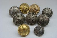 COLLECTION OF MIXED COLOURED BUTTONS FROM THE NEW ZEALAND STEAMSHIP COMPANY CIRCA 1940's