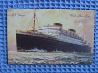 FULL COLOUR UNUSED POSTCARD OF THE WHITE STAR LINER THE MV GEORGIC