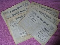 SELECTION OF WW2 CHANNEL ISLAND 'EVENING PRESS' NEWSPAPERS