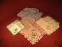 COLLECTION OF OLD 'FORCES' HAND WORKED HANKERCHIEFS