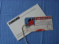 WELCOME ABOARD BOOKLET AND USED LUGGAGE LABEL FROM THE RMS QUEEN ELIZABETH DATED 1960's