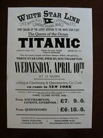 COPY OF AN ORIGINAL TITANIC MAIDEN VOYAGE LAUNCH POSTER