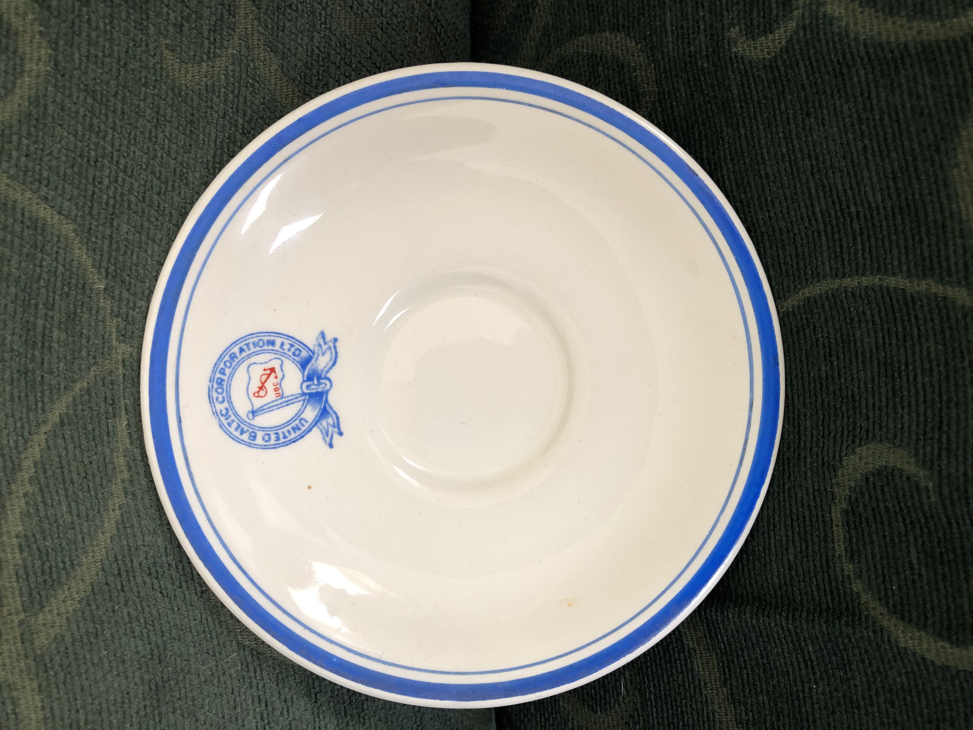 AS USED IN SERVICE SAUCER FROM THE UNITED BALTIC CORPORATION