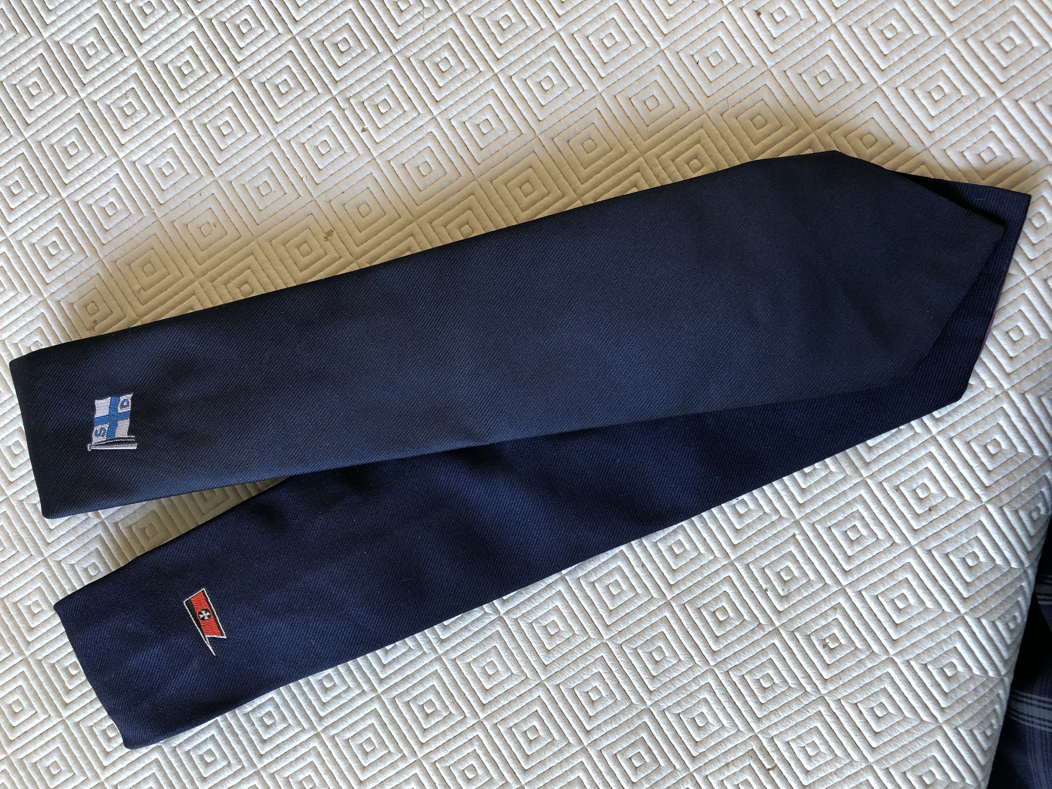 PAIR OF OLD SHIPPING COMPANY TIES FROM SCANDINAVIAN SHIPPING SOURCES