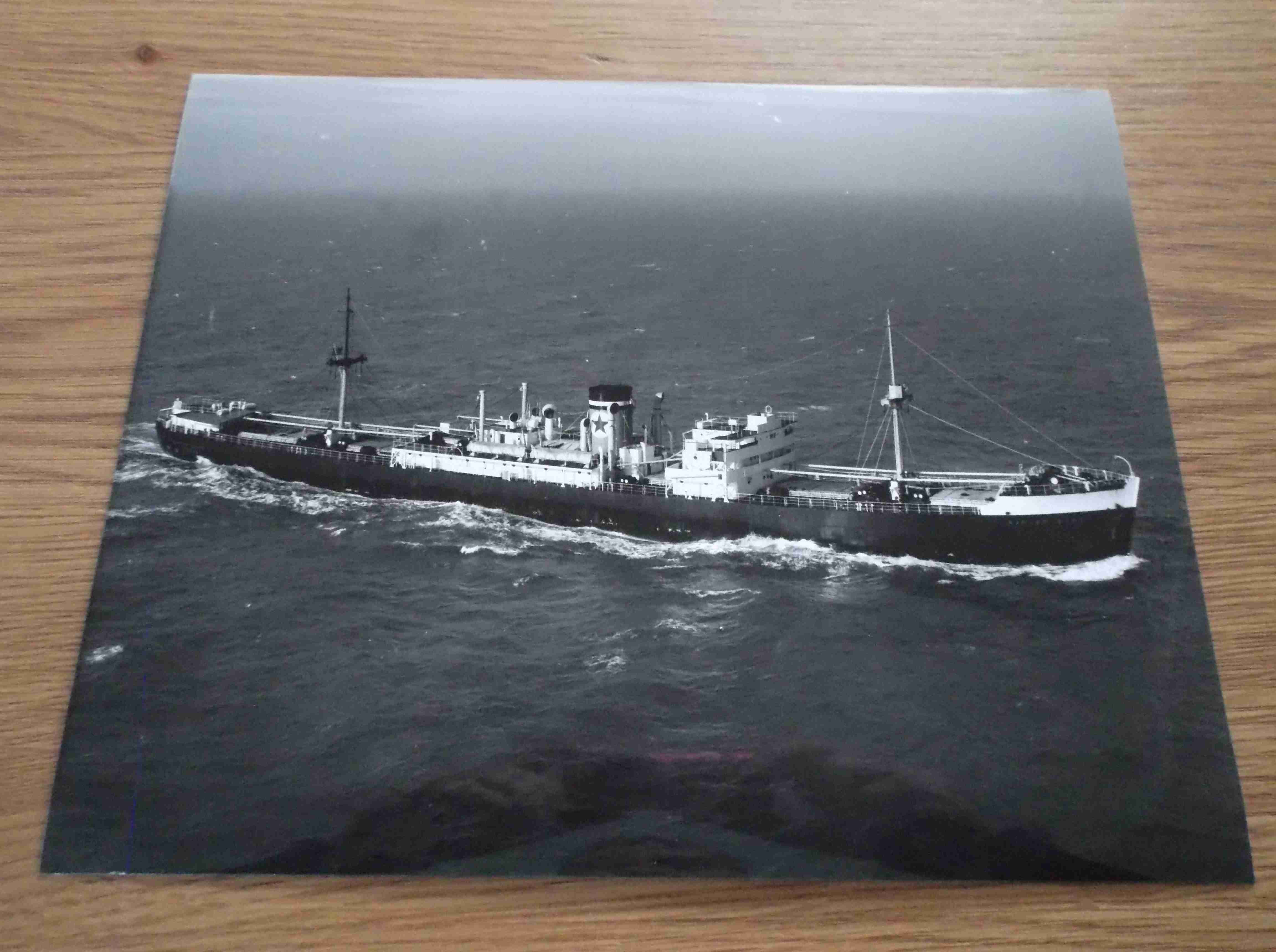 LARGE B/W PHOTOGRAPH OF THE BLUE STAR LINE VESSEL THE NAPIER STAR