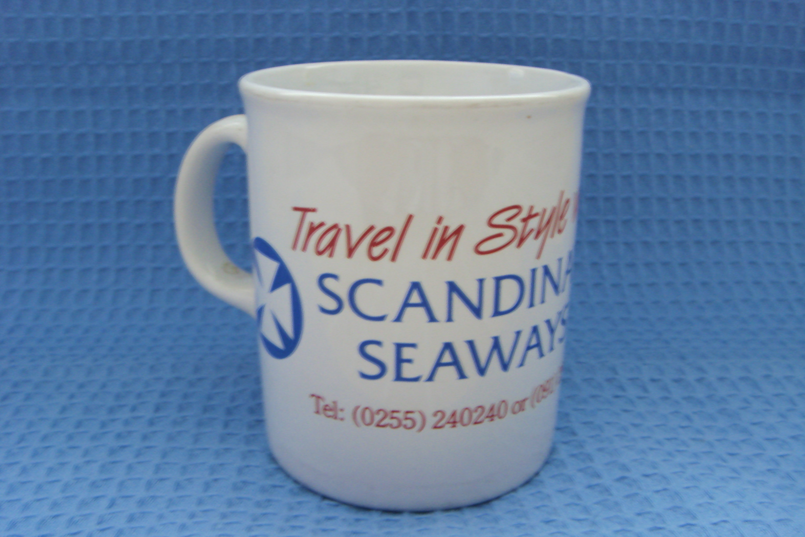 SOUVENIR CHINA MUG FROM THE SCANDINAVIAN SEAWAYS SERVICE COMPANY