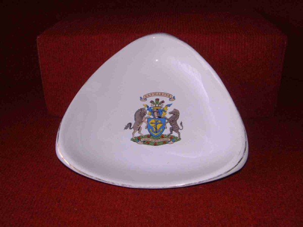 3-SIDED CHINA DISH FROM SOUTH AFRICAN MARINE LINE