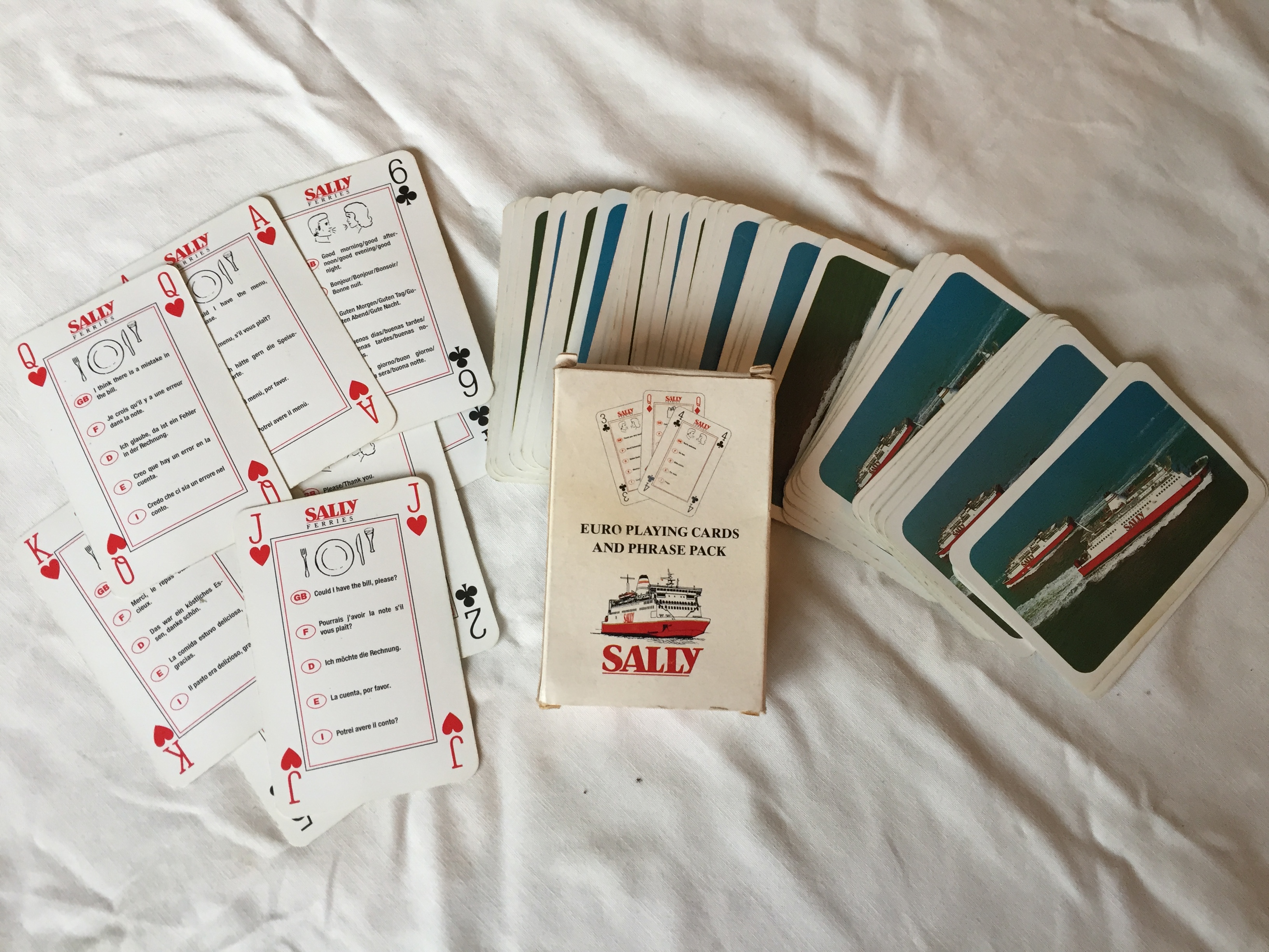 SET OF EARLY PLAYING CARDS FROM THE SALLY LINE FERRY CROSSING COMPANY 