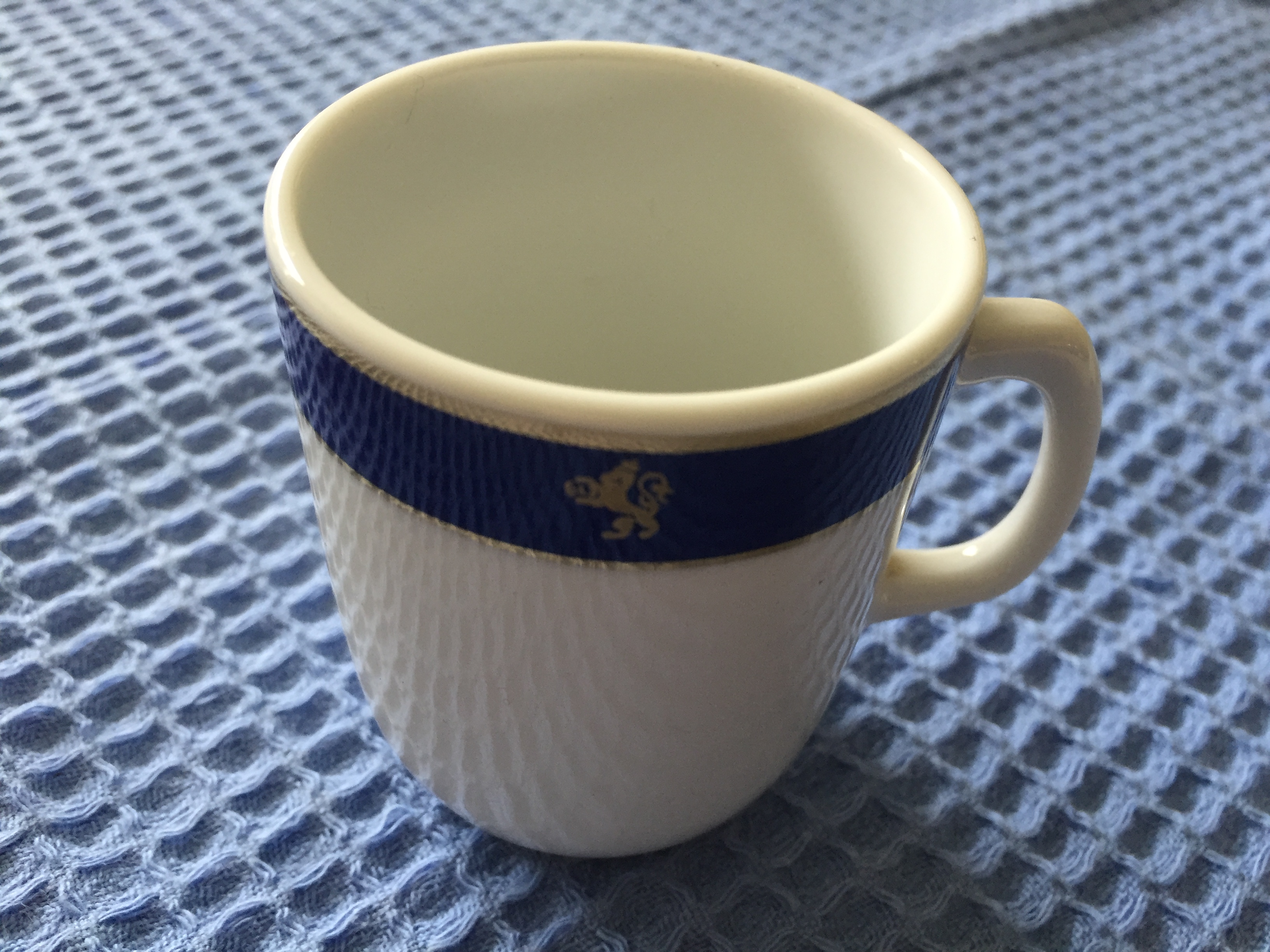VERY OLD STYLE COFFEE CUP FROM THE CUNARD LINE SHIPPING COMPANY