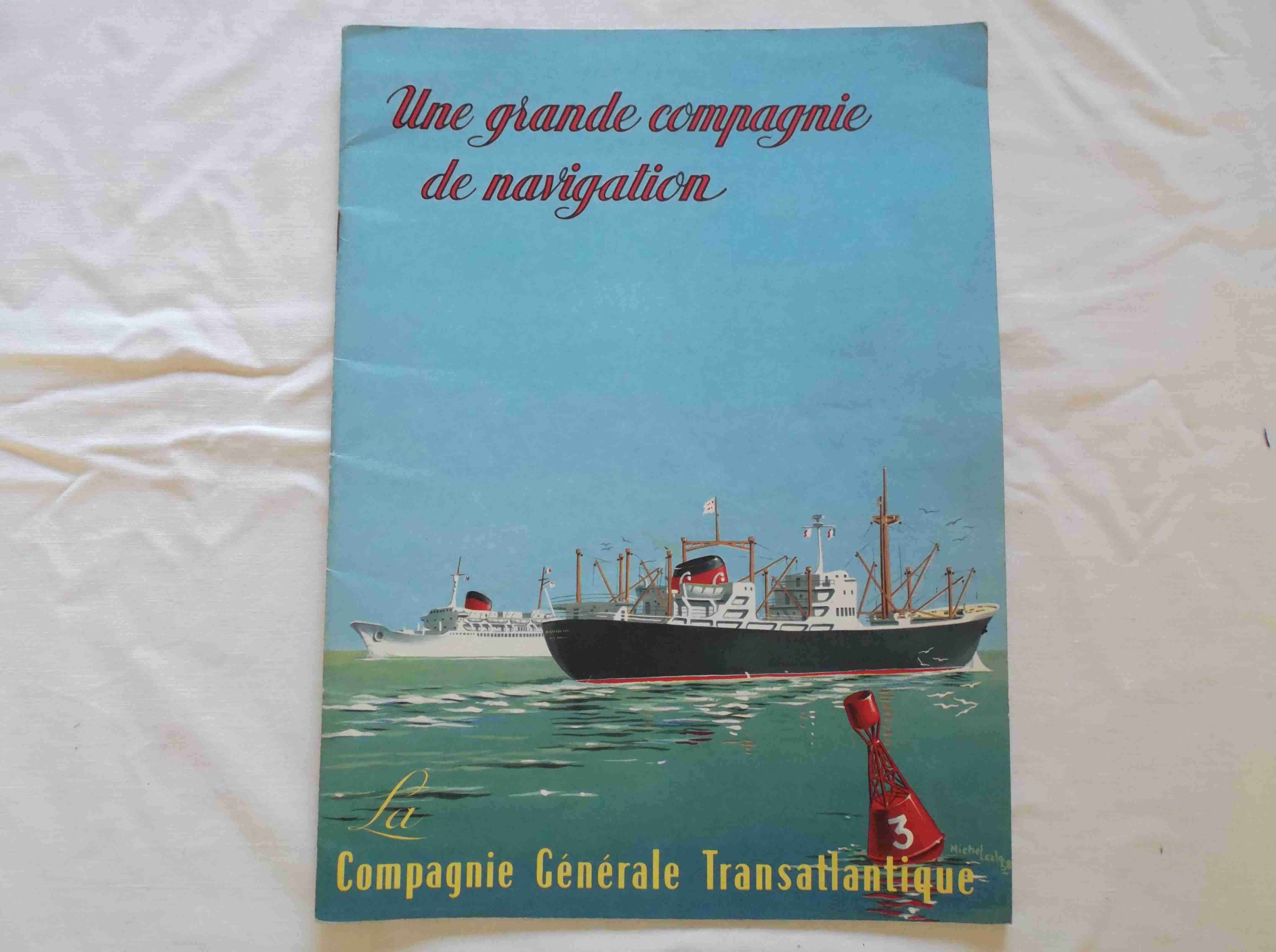 EARLY FRENCH LINE SHIPPING COMPANY MAGAZINE FROM THE 1960's