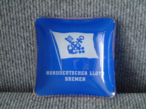 GLASS CABIN DISH FROM THE NORDDEUTSCHER LLOYD SHIPPING COMPANY