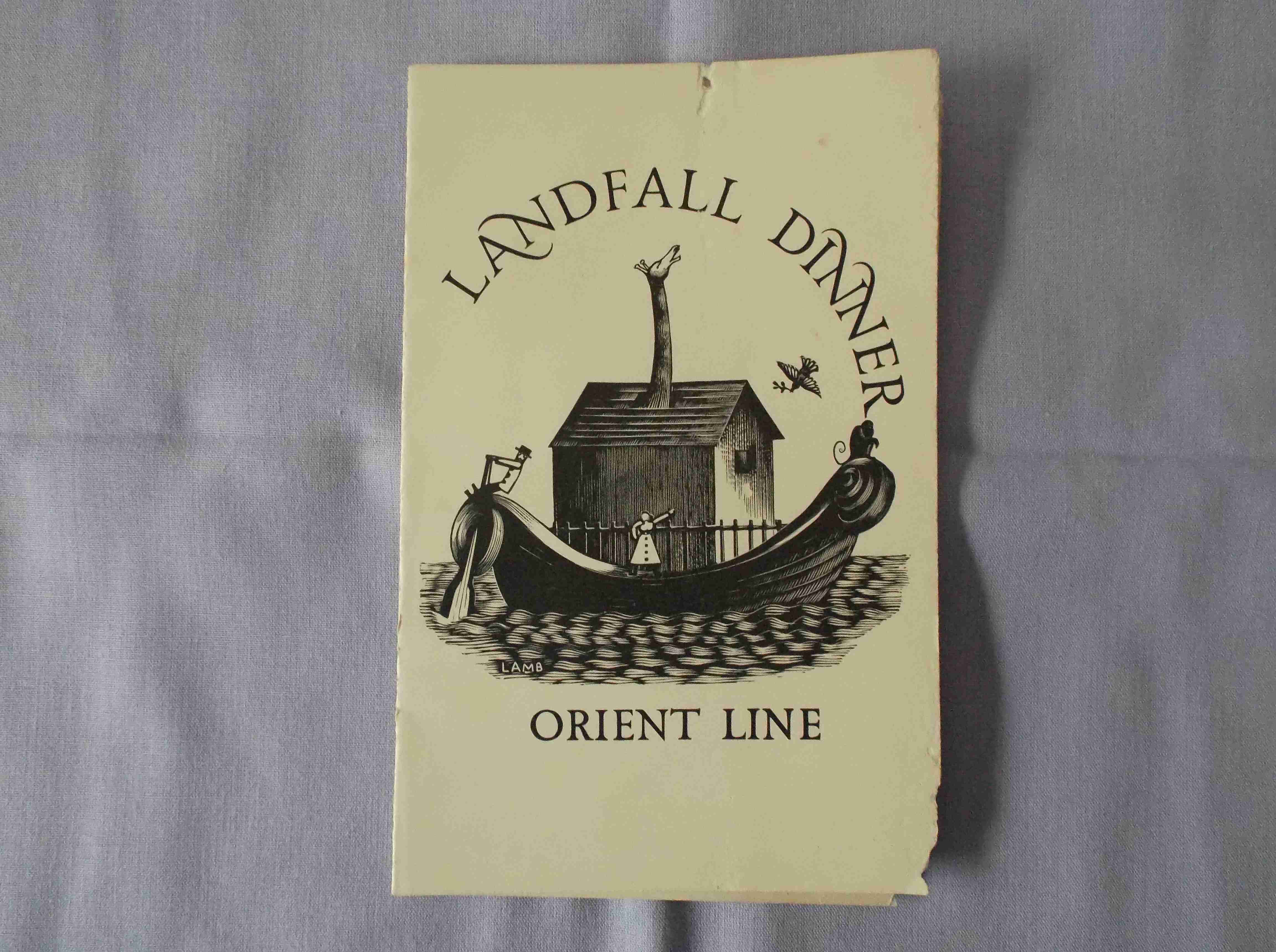 SHIPS CRUISE DINNER MENU FROM THE VESSEL RMS ORMONDE DATED JULY 1936