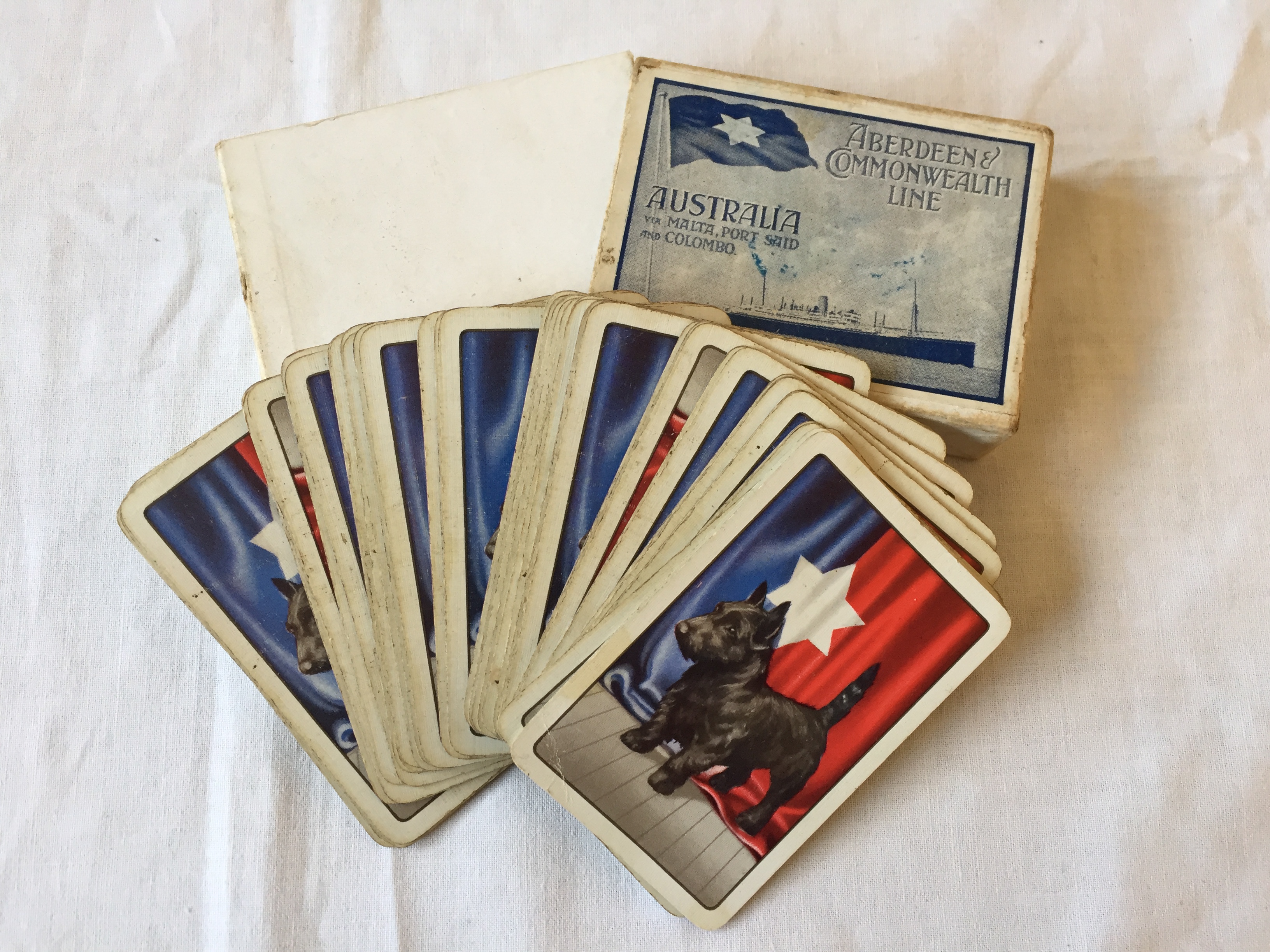 RARE SET OF PLAYING CARDS FROM THE ABERDEEN AND COMMONWEALTH LINE