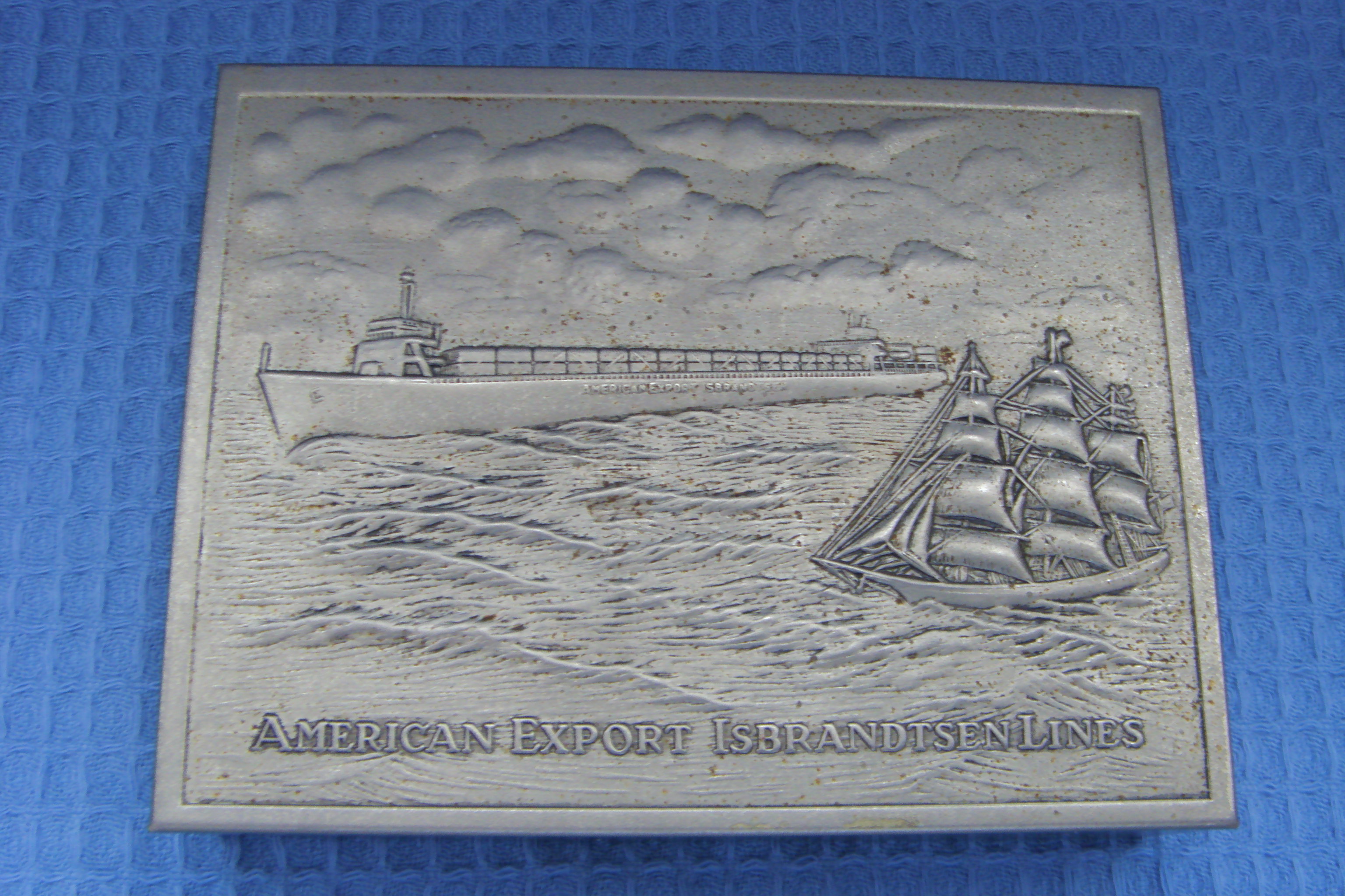 SOUVENIR CIGARETTE CASE FROM THE AMERICAN EXPORT ISBRANDTSEN LINES SHIPPING COMPANY