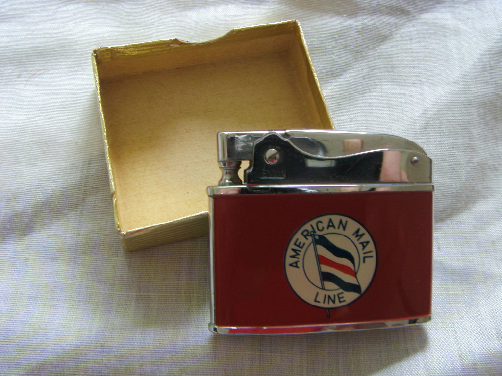 COMPANY CIGARETTE LIGHTER SOUVENIR FROM AMERICAN MAIL LINE