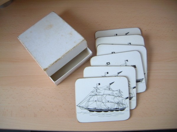 SET OF PLACE MATS/COASTERS FROM THE BROCKLEBANK LINE