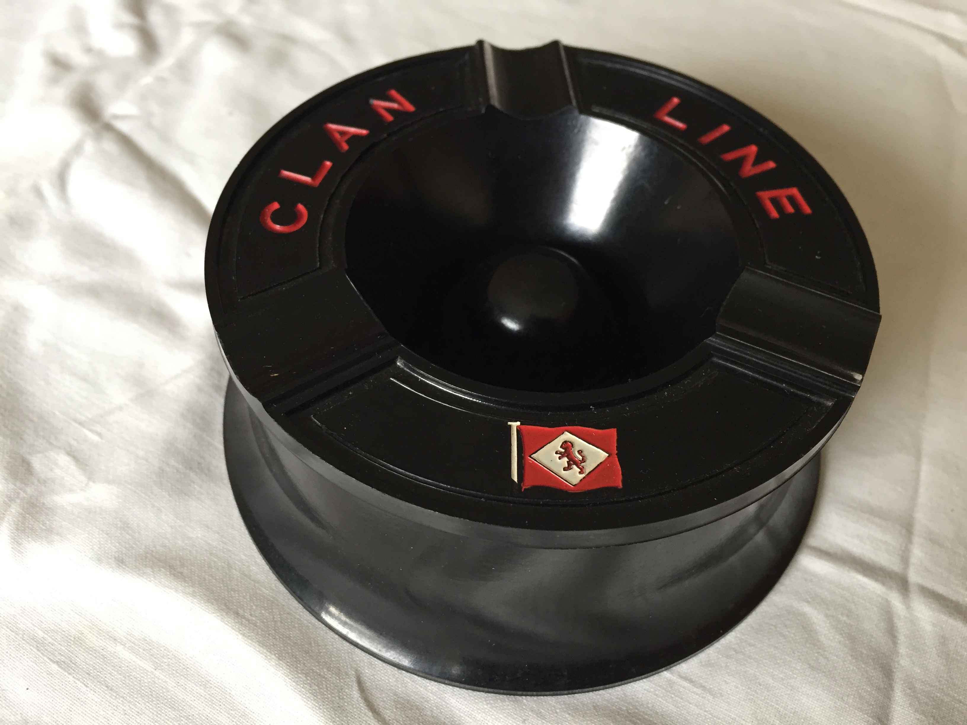 EARLY TYPE ASHTRAY FROM THE CLAN LINE SHIPPING COMPANY