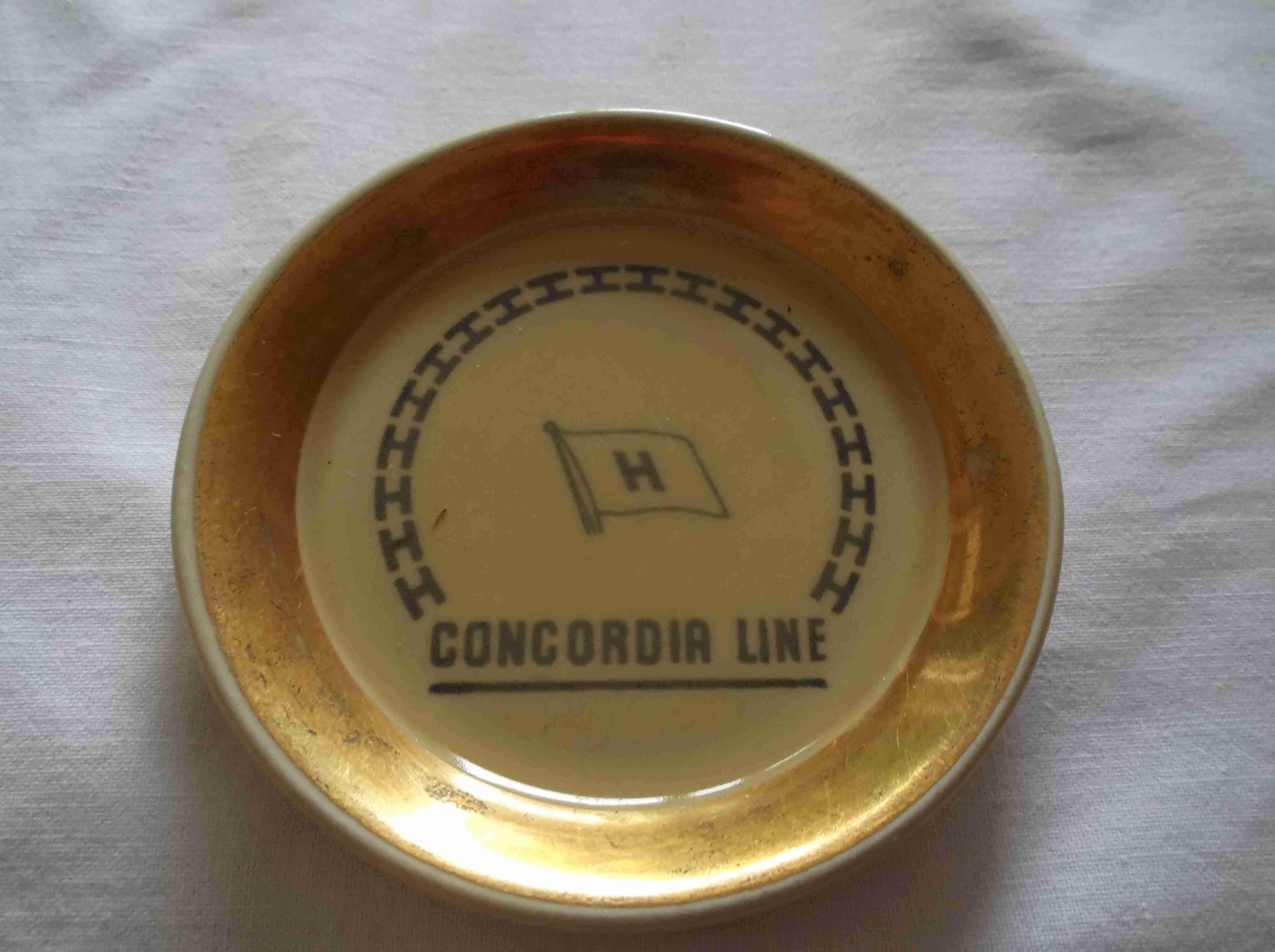 CHINA PIN DISH FROM THE CONCORDIA LINE SHIPPING COMPANY